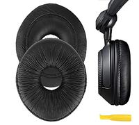 Geekria QuickFit Replacement Ear Pads for Panasonic Technics RP-DJ1200, RP-DJ1205, RP-DJ1210 Headphones Ear Cushions, Repair Parts (Black)