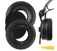 Geekria QuickFit Replacement Ear Pads for Sennheiser HD25-1, HD25-II, HD25SP, HD25SP-II Headphones Ear Cushions, Repair Parts (Black)