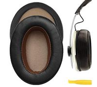 Geekria QuickFit Replacement Ear Pads for Sennheiser Momentum 2.0 Over-Ear Headphones Ear Cushions, Repair Parts (Dark Brown)