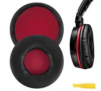 Geekria QuickFit Replacement Ear Pads for SONY MDR-ZX600 Headphones Ear Cushions, Repair Parts (Black/Red)