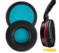 Geekria QuickFit Replacement Ear Pads for SONY MDR-ZX600 Headphones Ear Cushions, Repair Parts (Black Blue)