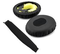 Geekria QuickFit Replacement Earpad and Headband Cover Set Compatible with Bose QC3 ON EAR Headphone, Repair Parts (Black)