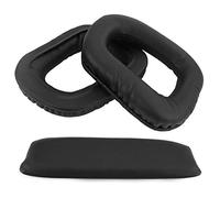 Geekria QuickFit Replacement Earpad and Headband Set Compatible with Logitech G35 Headphone, Repair Parts Suit (Black)