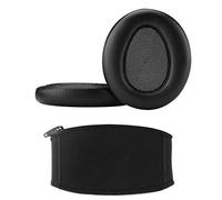 Geekria QuickFit Earpad for SONY MDR-10RBT MDR-10RNC MDR-10R Headphone Replacement Ear Pad + Headband Cover/Ear Cushion/Ear Cups/Ear Cover/Earpads Repair Parts/Headband Protector (Black)