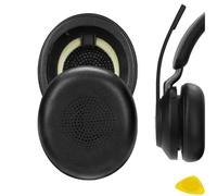 Geekria Replacement Ear Pads Compatible with Jabra Evolve2 65 UC/MS/Mono, Evolve2 40 UC/MS, Elite 45h Headphones Ear Cushions, Repair Parts (Black)