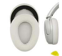 Geekria Replacement Ear Pads Compatible with JLab JBuds Lux ANC Wireless Headphones Ear Cushions, Repair Parts (Cloud White)