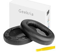 Geekria Replacement Ear Pads Compatible with Sony MDR-1AM2 (MDR1AM2 MDR-1AM2/B) Headphones, Repair Parts with Video Guide (Black/Plastic Ring)