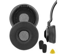 Geekria Replacement Ear Pads for Jabra Engage 55/65/ 75 (Mono Version) Headphones Ear Cushions, Repair Parts (Do Not Fit Engage 50, Engage 55/65/75 Stereo Version) (Black)