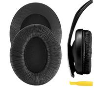 Geekria Replacement Ear Pads for Sennheiser HD202, HD202S, HD212, HD437, HD447, PX360, HD203, HD212-Pro, EH150, EH250, HD62-TV Headphones, Ear Cushions with Video Guide (Black)