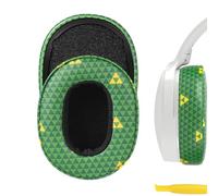 Geekria Replacement Ear Pads for Skullcandy Crusher Wireless, Crusher EVO, Crusher ANC, Hesh3, HeshEVO, HeshANC, Venue ANC Headphones, Repair Parts (Green Triangle)