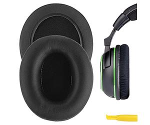 Geekria Replacement Ear Pads for Turtle Beach Stealth 500X/ Stealth XP200, Call of Duty Black Ops II KILO, Tango, X-Ray, Ghosts Ear Force Shadow, Phantom Gaming Headphones (Black)