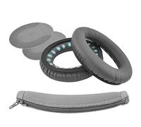 Geekria Replacement Ear Pads + Headband Cover Set for BOSE SoundTrue Around-Ear, SoundLink AE, AE2, AE2i, AE2w Headphones Ear Cushions, Repair Parts (Dark Grey)