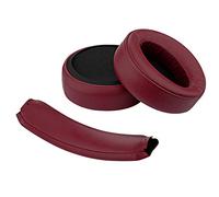Geekria Replacement Earpads + Headband Set Compatible with SONY MDR-XB950BT, MDR-XB950B1 Headphones, Repair Parts Suit (Dark Red)