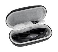 GEEKRIA Shield Carrying Case Compatible with Meta Ray-Ban Wayfarer, Headliner Bose Frames Audio Sunglasses, Hard Shell Non-Charging Travel Box, Protective Storage with Cable Pocket (Black)