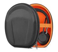 Geekria Shield Case Compatible with Jabra Elite45h, Evolve2 75/65/55/50/30 and More, Replacement Protective Hard Shell Travel Carrying Bag with Cable Storage (Black)