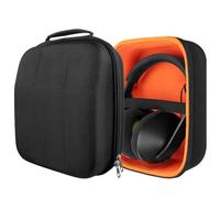 Geekria Shield Case for Large Sized Over-Ear Headphones, Hard Shell Travel Carrying Bag with Cable Storage, Compatible with Beyerdynamic DT 880 Pro, Sony Pulse Elite (Black)