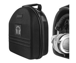 Geekria Shield Case for Large-Sized Over-Ear Headphones, Replacement Protective Hard Shell Travel Carrying Bag with Cable Storage, Compatible with Audio-Technica ATH-AD1000X, AKG K 701 (Black)