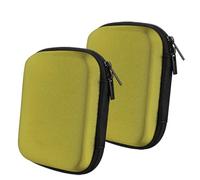 Geekria Shield Case for On-Ear Headphones, Replacement Hard Shell Travel Carrying Bag with Cable Storage, Compatible with Audio Technica, SONY, JVC, JBL, Beats Headsets (2 Packs/Green)