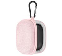 Geekria Shield Earbuds Case Compatible with Jabra Elite 10 Gen 2, 75t, 65t, Replacement Hard Shell Travel Carrying Bag with Carabiner Clip (Pink)