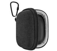 Geekria Shield Earbuds Case Compatible with JBL Vibe Beam 2/Buds 2, Tune 130NC/230NC/Flex, Replacement Hard Shell Travel Carrying Bag with Carabiner Clip (Dark Grey)