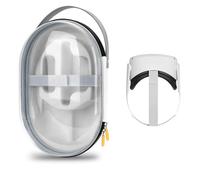 GEEKRIA Shield Hard Carrying Case Compatible with Meta Quest2, Portable Bag Protect VR Device and Accessories, Drop and Scratch Proof Compact Travel Case (Clear)