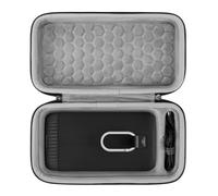 Geekria Shield Hard EVA Speaker Case for Ultimate Ears EVERBOOM, Grey | Interior Cable And Adapter Storage, Built-In Carry Handle, Fits Up To 8.2 x 4.7 x 3.7 In, Speaker Not Included, Compact