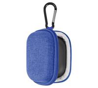 Geekria Shield Hard Shell Carrying Case Compatible with Jabra Elite 10 Gen 2, Elite 75t, Elite 7 Pro, Elite 8 Active Earbuds, EVA Travel Bag with Mesh Pocket and Carabiner (Blue)