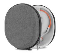 Geekria Shield Headphones Case Compatible with AfterShokz OpenRun Mini, Air, OpenRun Pro 2 Mini, OpenComm, OpenMove, Replacement Hard Shell Travel Carrying Bag with Cable Storage (Dark Grey)