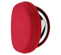 Geekria Shield Headphones Case Compatible with Beats Solo HD/4/3/2/ Pro Wireless Case, Replacement Hard Shell Travel Carrying Bag with Cable Storage (Red)