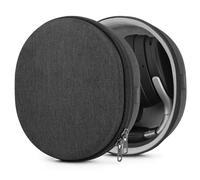 Geekria Shield Headphones Case Compatible with Bose QC Ultra, Soundcore Space Q45, Denon AH-GC30, Replacement Hard Shell Travel Carrying Bag with Cable Storage (Dark Grey)