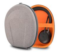 Geekria Shield Headphones Case Compatible with Jabra Elite 45h, Evolve2 50 Headphones, Replacement Hard Shell Travel Carrying Bag with Cable Storage (Brown)