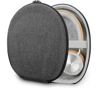 Geekria Shield Headphones Case Compatible with JBL T600BT, Skullcandy Hesh 3, B&O Beoplay H100, Replacement Hard Shell Travel Carrying Bag with Cable Storage (Dark Grey)