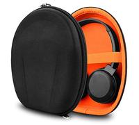 Geekria Shield Headphones Case Compatible with JVC HA-S20BT, HA-S23W, HA-S35BTB, HA-S65BNB, HAS38BT, Replacement Protective Hard Shell Travel Carrying Bag with Cable Storage (Black)
