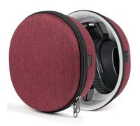 Geekria Shield Headphones Case Compatible with Sennheiser MOMENTUM 3 Wireless, HD 350BT/450BT, PXC 480, Replacement Hard Shell Travel Carrying Bag with Cable Storage (Red)