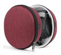 Geekria Shield Headphones Case Compatible with Skullcandy Crusher EVO/ANC 2/360, Hesh 3 and More, Replacement Hard Shell Travel Carrying Bag with Cable Storage (Deep Red)