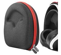 Geekria Shield Headphones Case Compatible with Sony PlayStation 5 PULSE 3D Headset, PlayStation Gold Wireless Case, Replacement Hard Shell Travel Carrying Bag with Cable Storage (Dark Grey)