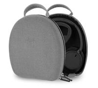 Geekria Shield Headphones Case Compatible with Sony WH-1000XM5, WH-1000XM4, WH-CH720N, ULT WEAR, Protective Hard Shell Carrying Bag with Cable Storage (Microfiber Grey)