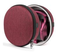 Geekria Shield Headphones Case Compatible with Sony WH-1000XM6/1000XM4/1000XM3/H910N/XB900N, Replacement Hard Shell Travel Carrying Bag with Cable Storage (Deep Red)