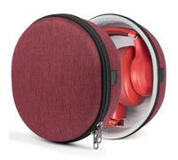 Geekria Shield Headphones Case for Foldable Headphones, Replacement Hard Shell Travel Carrying Bag with Cable Storage, Compatible with JBL Tour One M3, Beats Studio Pro and More(Deep Red)