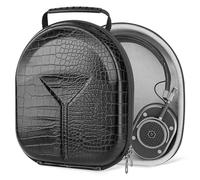 Geekria Shield Headphones Case for Lay Flat On-Ear Headphones, Replacement Hard Shell Travel Carrying Bag with Cable Storage, Compatible with Soundcore Q45, B&O H95 Headsets (Black)