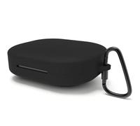Geekria Silicone Case Compatible with Shokz OpenFit Pro Charging Case, Protective Cover with Keychain Hook, Charging Port Accessible, Black