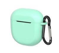 Geekria Silicone Case Cover Compatible with Bose QuietComfort II, Ultra2 True Wireless Earbuds, Protective Earphones Skin Cover with Keychain Hook, Front LED Visible (Mint Green)