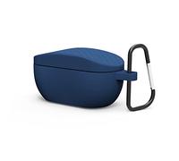 Geekria Silicone Case Cover Compatible with JBL Wave 100TWS, VIBE 100 TWS True Wireless Earbuds, Earphones Skin, Protective Carrying Case with Keychain Hook, Charging Port Accessible (Blue)