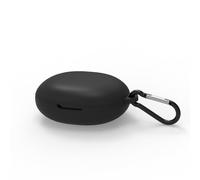 Geekria Silicone Case Cover Compatible with Logitech G FITS True Wireless Earbuds, Protective Earphones Skin Cover with Keychain Hook, Charging Port Accessible, Front LED Visible (Black)