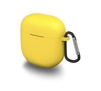 Geekria Silicone Case Cover Compatible with New Bose QuietComfort II, Ultra2 True Wireless Earbuds, Earphones Skin Cover, Protective Carrying Case with Keychain Hook (Yellow)