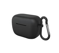 Geekria Silicone Case Cover Compatible with Sennheiser CX 500BT True Wireless Earbuds, Earphones Skin Cover, Protective Carrying Case with Keychain Hook, Charging Port Accessible (Black)