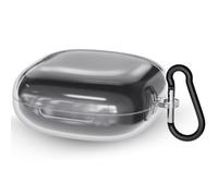 Geekria Silicone Case Cover Compatible with SHOKZ OpenFit 2 True Wireless Earbuds, Protective Earphones Skin Cover with Keychain Hook, Front LED Visible (Clear)