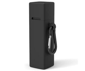 Geekria Silicone Case Cover Compatible with Soundcore by Anker A30i True Wireless Earbuds, Protective Earphones Skin Cover with Keychain Hook, Charging Port Accessible (Black)