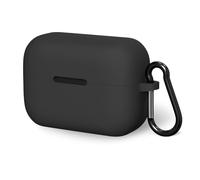 Geekria Silicone Case Cover Compatible with Soundcore by Anker AeroClip Charging Case, Protective Earbud Case with Keychain Hook, Charging Port Access, Black