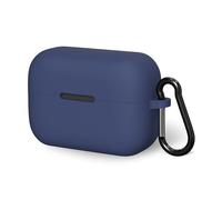 Geekria Silicone Case Cover Compatible with Soundcore by Anker AeroClip Charging Case, Protective Earbud Case with Keychain Hook, Charging Port Access, Blue